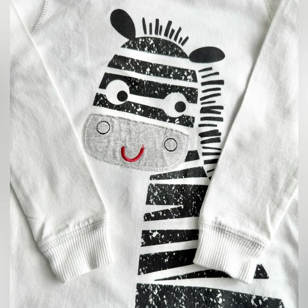 Adorable Zebra Print Koala Baby Long-sleeve Onesie